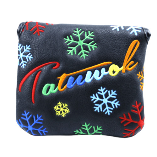 高爾夫球桿推桿套雪花方塊高爾夫球桿帽套高爾夫用品配件