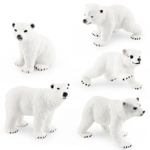 仿真北極動物兒童認知北極白熊桌面裝飾手辦靜態擺件 仿真北極動物兒童認知北極白熊桌面裝飾手辦靜態擺件