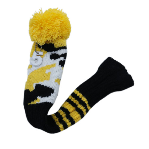 高爾夫球桿套高爾夫用品配件 高爾夫球桿黃色迷彩針織帽套