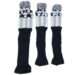 高爾夫球桿毛線五角星灰色針織套男女通用高爾夫用品配件