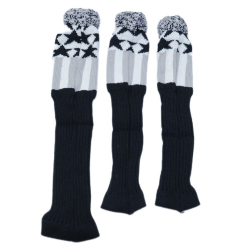 高爾夫球桿毛線五角星灰色針織套男女通用高爾夫用品配件