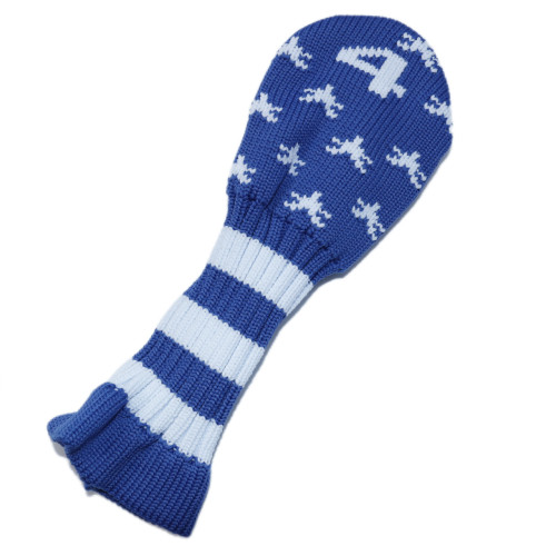 高爾夫球桿套高爾夫用品配件高爾夫球桿毛線藍色針織11個裝鐵桿