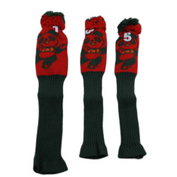 高爾夫球桿紅色熊貓毛線針織毛線木桿 套135用高爾夫用品配件