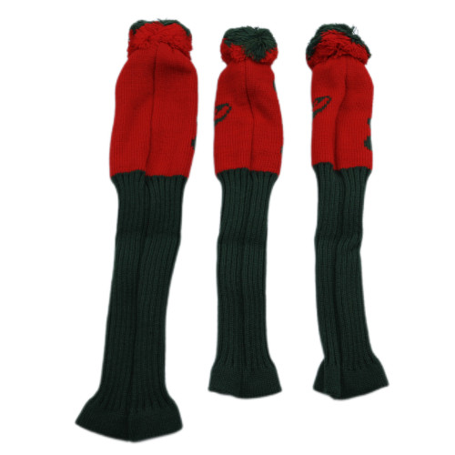 高爾夫球桿紅色熊貓毛線針織毛線木桿 套135用高爾夫用品配件