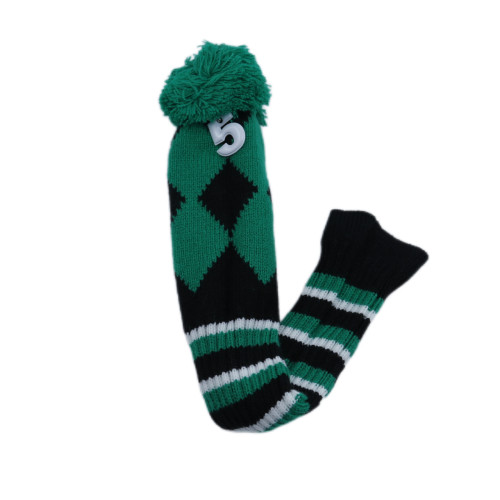 高爾夫球桿套高爾夫用品配件 高爾夫球桿綠色菱形毛線針織套