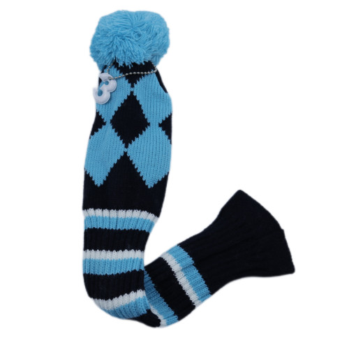 高爾夫球桿套高爾夫用品配件 高爾夫球桿深藍色毛線針織木桿套