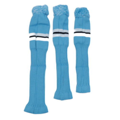 高爾夫毛線針織木桿套淺藍色135木球桿套高爾夫用品配件