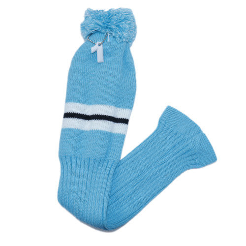 高爾夫毛線針織木桿套淺藍色135木球桿套高爾夫用品配件