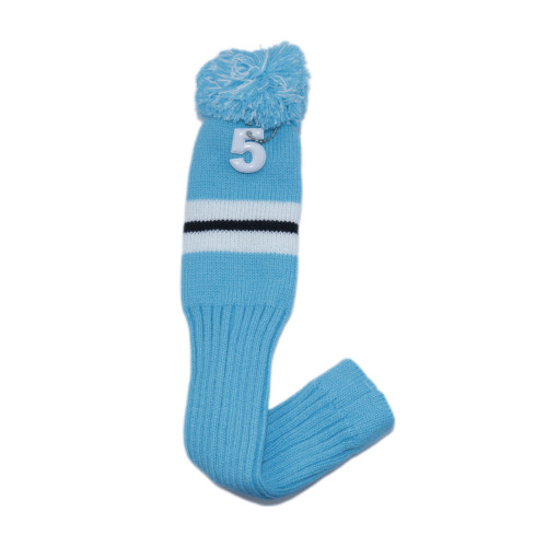 高爾夫毛線針織木桿套淺藍色135木球桿套高爾夫用品配件