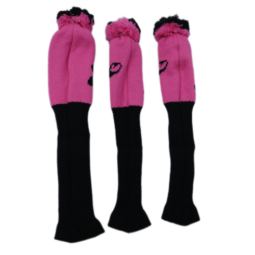 高爾夫球桿套高爾夫用品配件 高爾夫球桿粉色熊貓毛線套