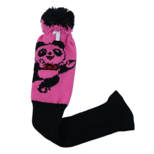 高爾夫球桿套高爾夫用品配件 高爾夫球桿粉色熊貓毛線套