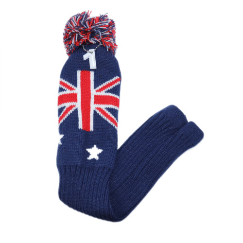 高爾夫球桿毛線針織木桿套米字旗135木桿用球桿套高爾夫用品配件