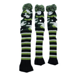 高爾夫針織毛線木桿套迷彩軍綠色球桿套135木用高爾夫用品配件