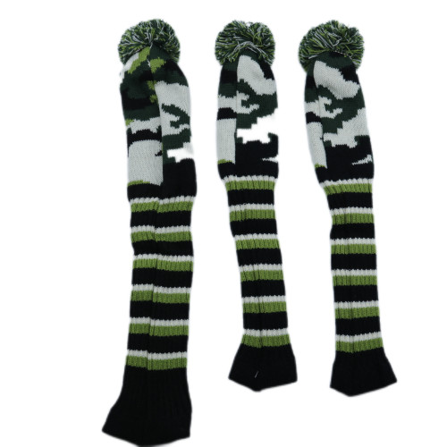 高爾夫針織毛線木桿套迷彩軍綠色球桿套135木用高爾夫用品配件