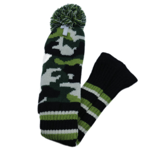 高爾夫針織毛線木桿套迷彩軍綠色球桿套135木用高爾夫用品配件