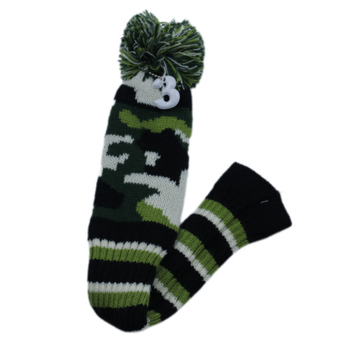 高爾夫針織毛線木桿套迷彩軍綠色球桿套135木用高爾夫用品配件