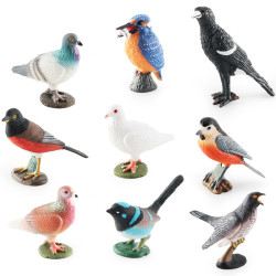 新品仿真鳥類動物模型鴿子喜鵲杜鵑山雀桌面靜態擺件玩具