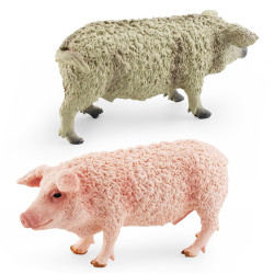 新品仿真農場家禽公豬模型兒童益智認知油花公豬擺件玩具