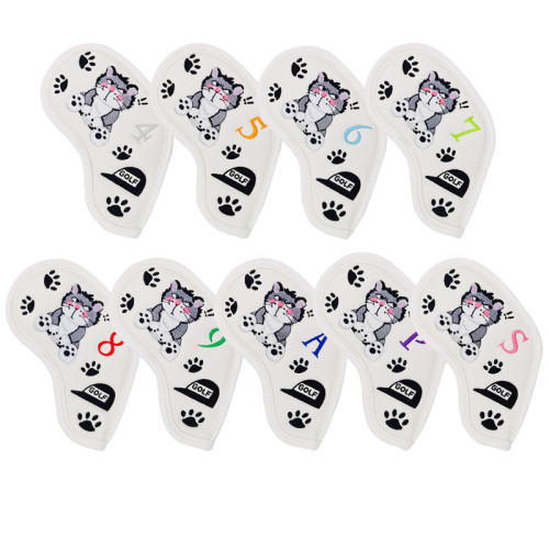 韓單出口 可愛貓咪高爾夫球桿套鐵桿套推桿套球頭帽套桿頭套