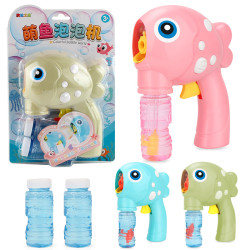 家抖音兒童休閒泡泡玩具手動吹泡泡槍萌萌魚手動泡泡槍