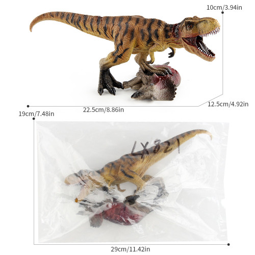 家 仿真腳踩三角龍屍體侏羅紀恐龍世界靜態模型玩具 家 仿真腳踩三角龍屍體侏羅紀恐龍世界靜態模型玩具