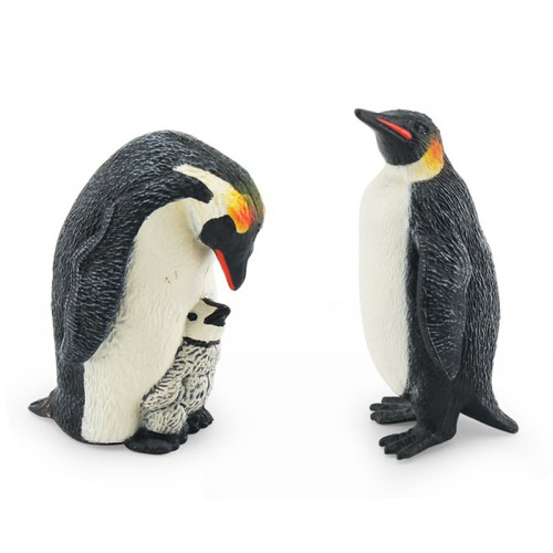 家 仿真北極熊背仔企鵞北極熊極地套裝靜態擺件模型玩具 家 仿真北極熊背仔企鵞北極熊極地套裝靜態擺件模型玩具