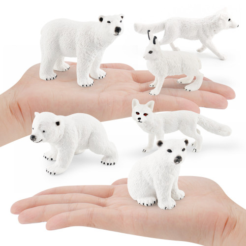 家 仿真靜態擺件模型白狐北極熊白鯨海豹白鴞極地動物套裝 家 仿真靜態擺件模型白狐北極熊白鯨海豹白鴞極地動物套裝