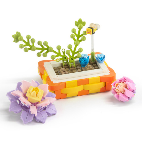 供貨 兒童積木玩具276pcs積木花卉diy拼裝小顆粒積木盆栽套裝 供貨 兒童積木玩具276pcs積木花卉diy拼裝小顆粒積木盆栽套裝