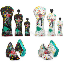 新款高爾夫球桿套刺綉一號木桿套推桿套Golf covers