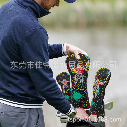 新款高爾夫球桿套刺綉一號木桿套推桿套Golf covers