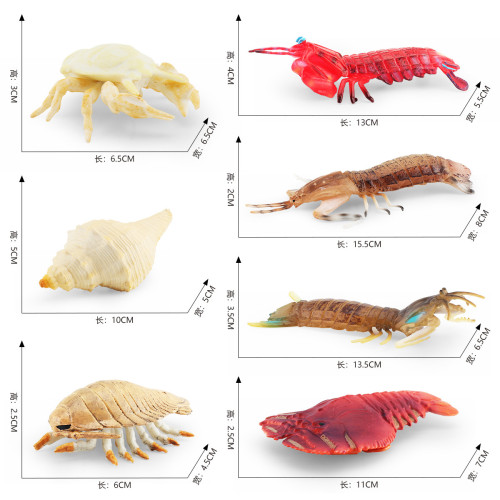 仿真海洋生物模型皮皮蝦螃蟹大王具足蟲海底動物靜態擺件