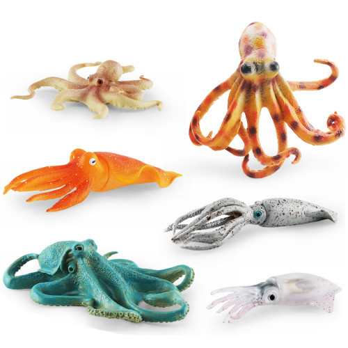 家 仿真海洋動物魷魚模型章魚八爪魚海底生物裝飾靜態擺件 家 仿真海洋動物魷魚模型章魚八爪魚海底生物裝飾靜態擺件