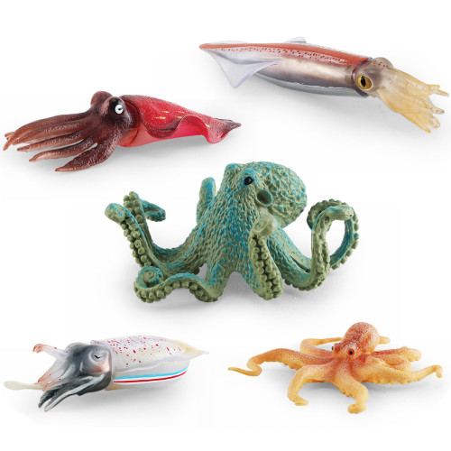 家 仿真海洋動物魷魚模型章魚八爪魚海底生物裝飾靜態擺件 家 仿真海洋動物魷魚模型章魚八爪魚海底生物裝飾靜態擺件