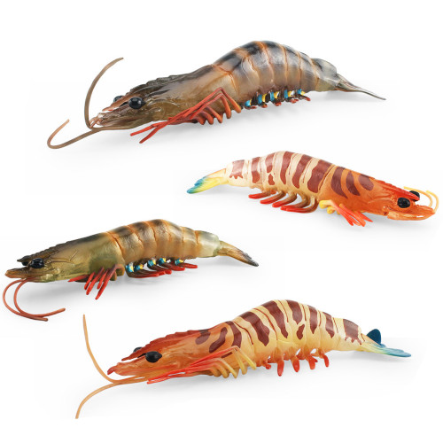 家兒童認知仿真海洋生物模型斑節對蝦水生虎蝦海底靜態擺件 家兒童認知仿真海洋生物模型斑節對蝦水生虎蝦海底靜態擺件