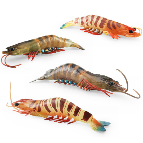 家兒童認知仿真海洋生物模型斑節對蝦水生虎蝦海底靜態擺件 家兒童認知仿真海洋生物模型斑節對蝦水生虎蝦海底靜態擺件