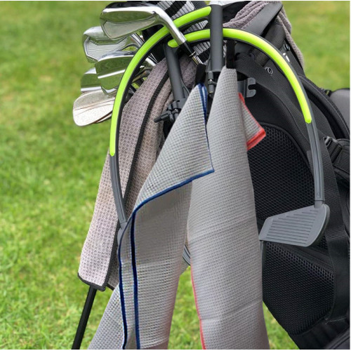 高爾夫球清潔配件套裝 8色選擇 運動毛巾+高爾夫球桿清潔刷