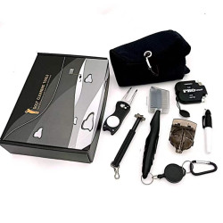 盒子套裝運動毛巾果嶺叉畫線器六角清溝器計分器高爾夫球桿清潔刷