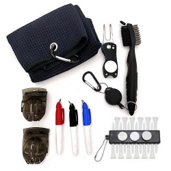 高爾夫球清潔套裝畫線器運動毛巾 果嶺叉 球釘 golf球桿清潔刷