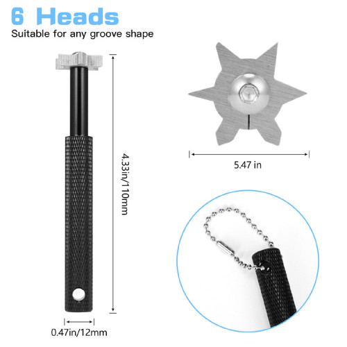 高爾夫球桿清潔刷 配件毛巾果嶺叉 六角清溝器高爾夫清潔工具套裝