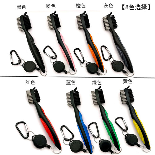 Logo】高爾夫球桿清潔刷 桿頭清理工具雙面刷 3用球桿清理刷