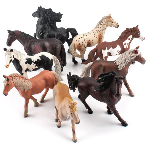 仿真九款牧場駿馬模型玩具哈弗林公馬夏爾馬靜態桌面擺件 仿真九款牧場駿馬模型玩具哈弗林公馬夏爾馬靜態桌面擺件