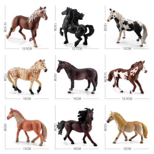 仿真九款牧場駿馬模型玩具哈弗林公馬夏爾馬靜態桌面擺件 仿真九款牧場駿馬模型玩具哈弗林公馬夏爾馬靜態桌面擺件