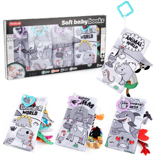 家嬰幼兒撕不爛可水洗尾巴布書4頁8面早教認知動物海洋布書 家嬰幼兒撕不爛可水洗尾巴布書4頁8面早教認知動物海洋布書