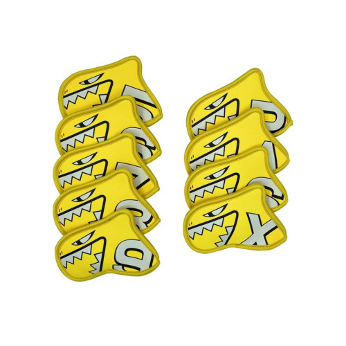 彩色鯊魚鐵桿套 高爾夫球桿套保護套潛水料golf桿頭套男女通用 彩色鯊魚鐵桿套 高爾夫球桿套保護套潛水料golf桿頭套男女通用