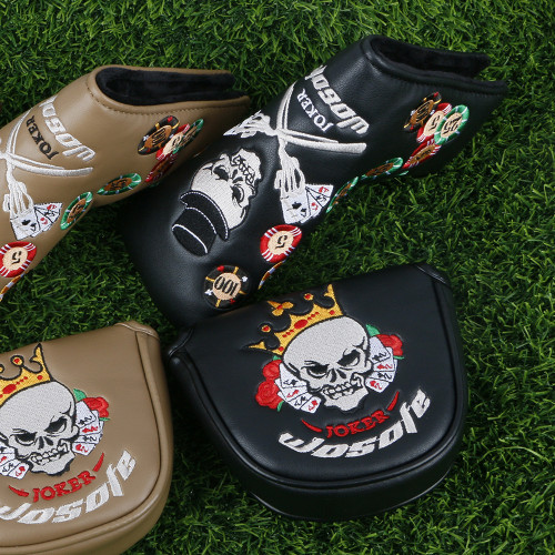 推桿帽套骷髏撲克牌Golf head cover高爾夫球桿帽套