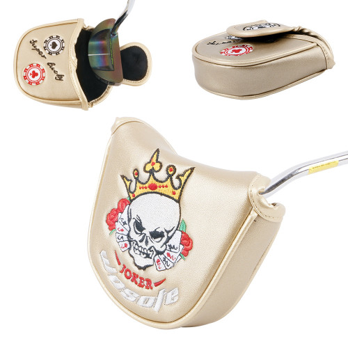 推桿帽套骷髏撲克牌Golf head cover高爾夫球桿帽套