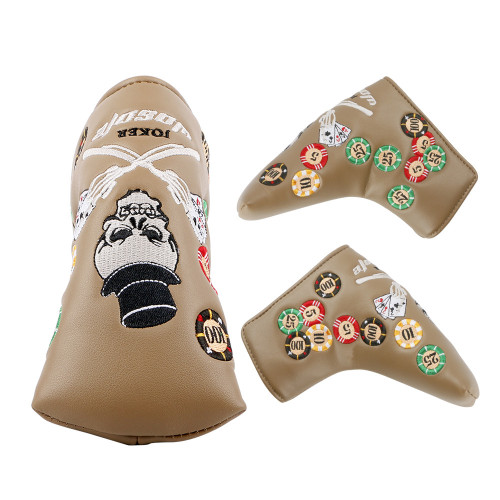 推桿帽套骷髏撲克牌Golf head cover高爾夫球桿帽套