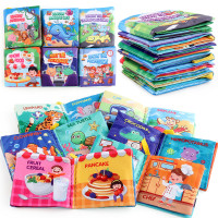 立體尾巴布書早教嬰兒撕不爛可啃咬可水洗寶寶學認知啓矇玩具