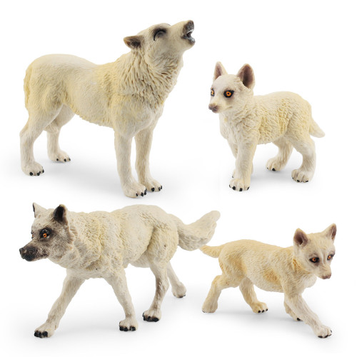 家仿真森林動物白狼灰狼模型西伯利亞狼王北美白狼裝飾擺件 家仿真森林動物白狼灰狼模型西伯利亞狼王北美白狼裝飾擺件