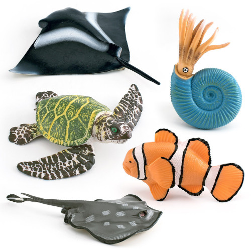家 仿真海洋動物大綠龜小醜魚鸚鵡螺刺鰩模型靜態桌面擺件 家 仿真海洋動物大綠龜小醜魚鸚鵡螺刺鰩模型靜態桌面擺件